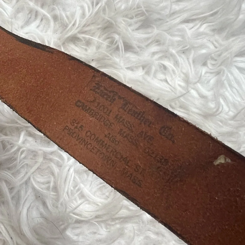 Vintage Solid Brass Four Leaf Clover Belt Unique Leather Design